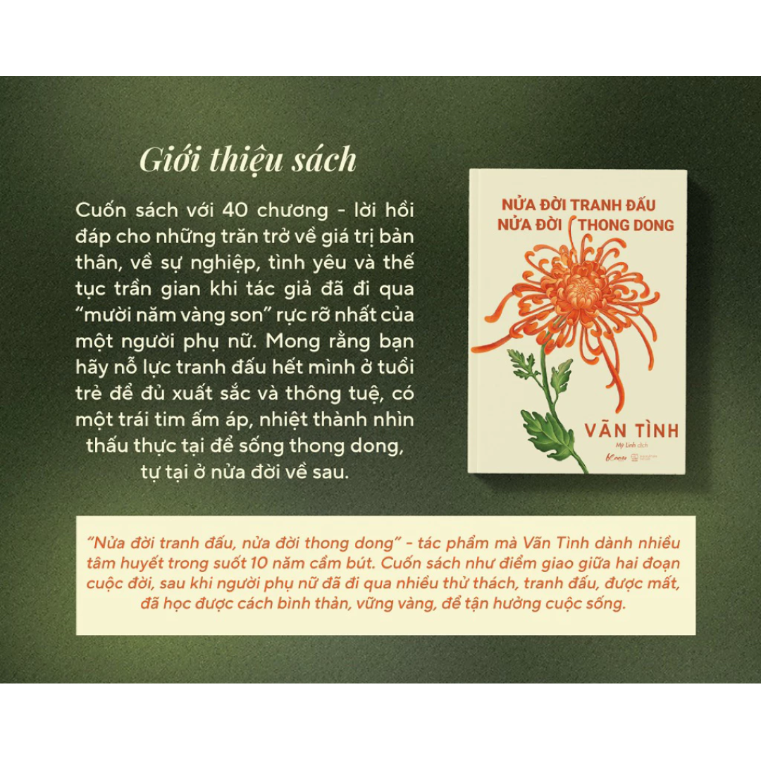 Nửa Đời Tranh Đấu, Nửa Đời Thong Dong