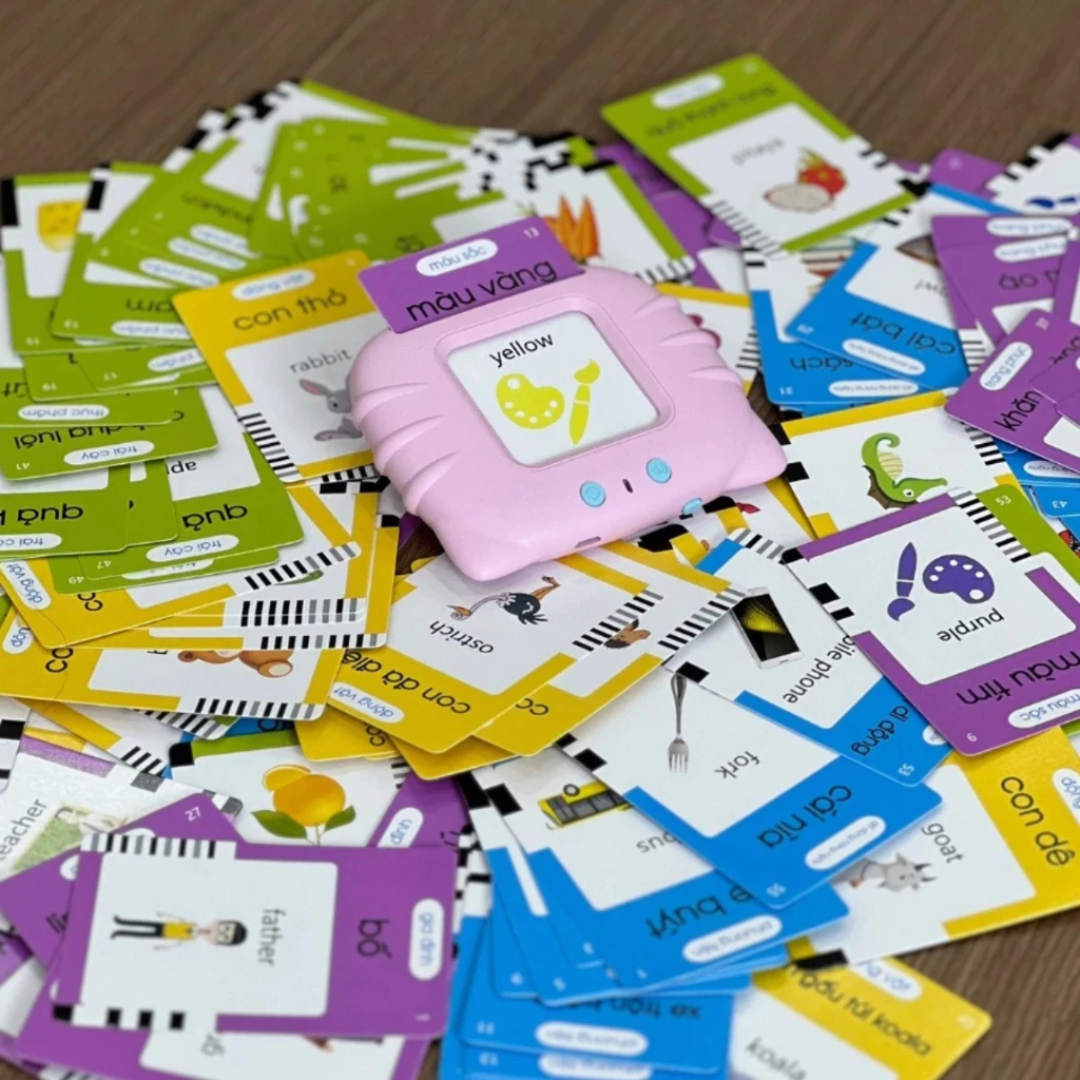 Máy Đọc Thẻ Flashcard Thông Minh Song Ngữ Anh Việt cho bé