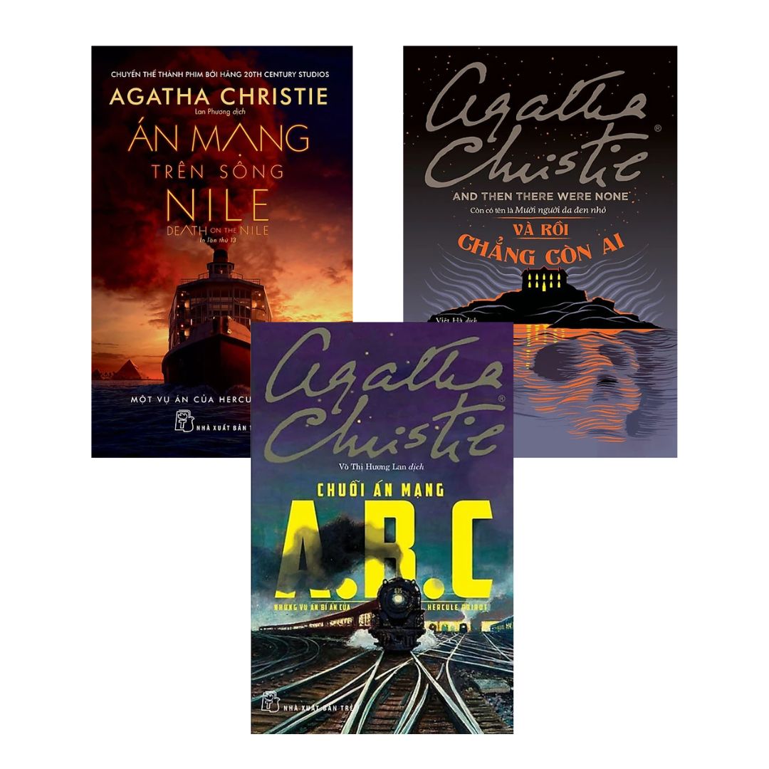 Combo Agatha Christie: Án Mạng Trên Sông Nile + Và Rồi Chẳng Còn Ai + Chuỗi Án Mạng A.B.C