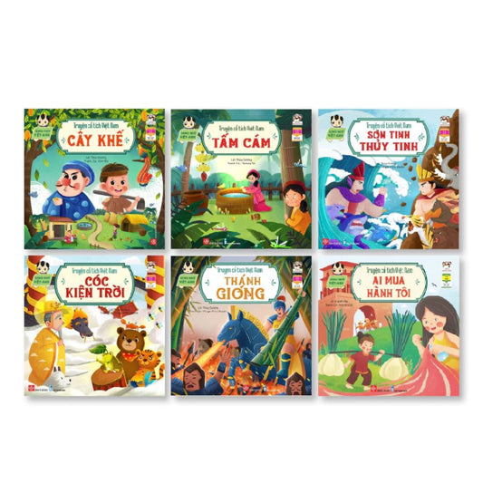 Truyện cổ tích Việt Nam tranh màu cao cấp (Song ngữ Việt - Anh) cho trẻ từ 3 - 9 tuổi (Bộ 6 Tập)