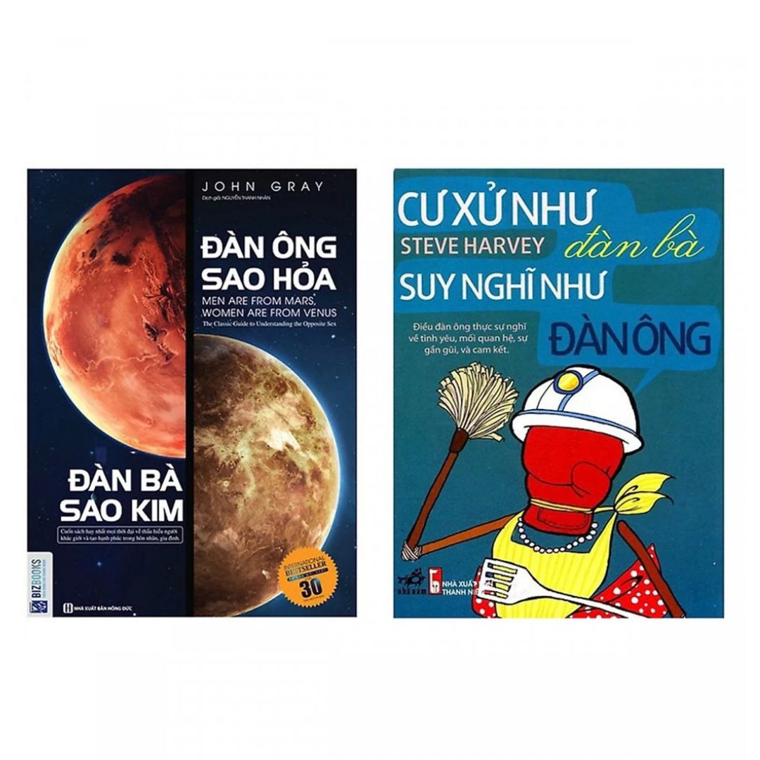 Combo Đàn Ông Sao Hỏa Đàn Bà Sao Kim + Cư Xử Như Đàn Bà, Suy Nghĩ Như Đàn Ông