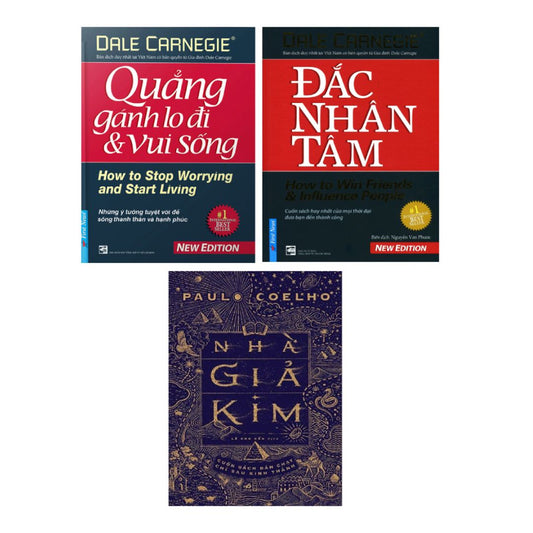Combo Đắc Nhân Tâm + Quẳng Gánh Lo Đi Và Vui Sống + Nhà Giả Kim