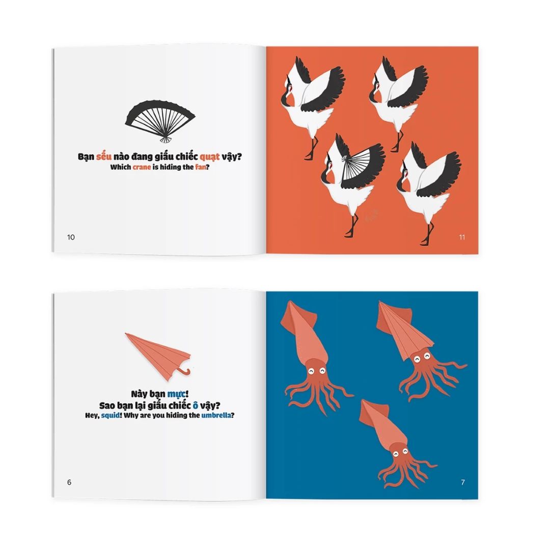 Combo 3Q Ehon Song Ngữ Ai giấu cái gì - Dành cho trẻ từ 0-4 tuổi