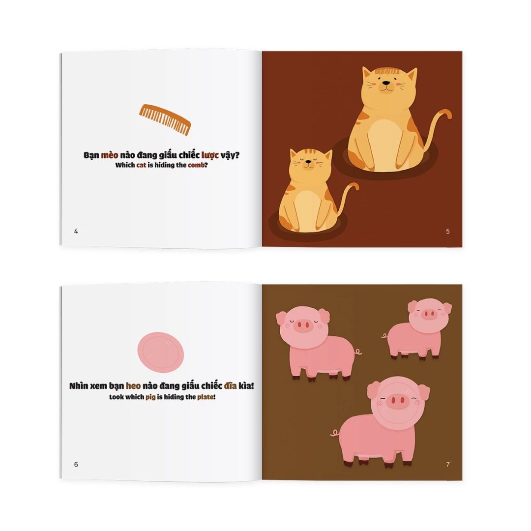 Combo 3Q Ehon Song Ngữ Ai giấu cái gì - Dành cho trẻ từ 0-4 tuổi