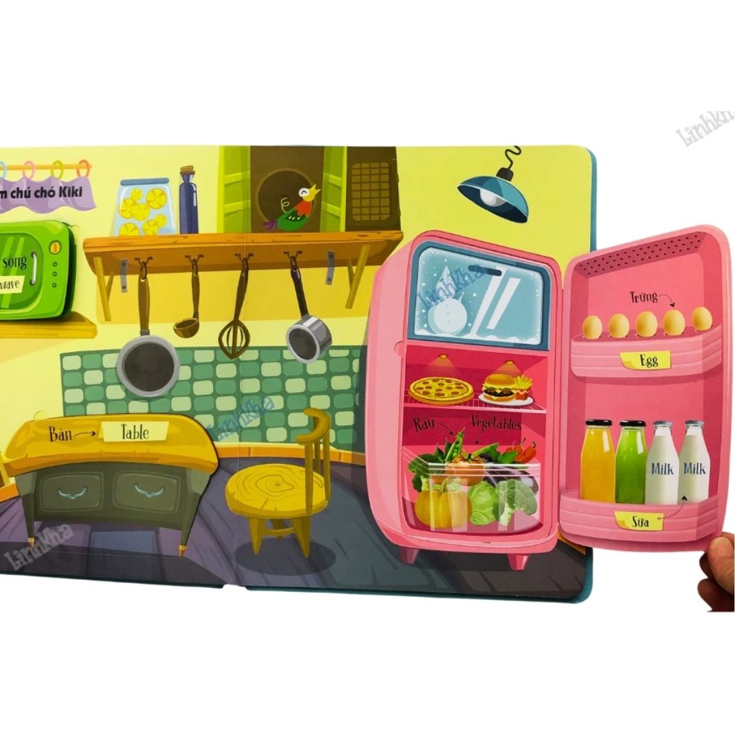 Lift-The-Flap Lật mở khám phá - First 100 Words - 100 từ đầu tiên về thế giới quanh em (Song ngữ Việt Anh)