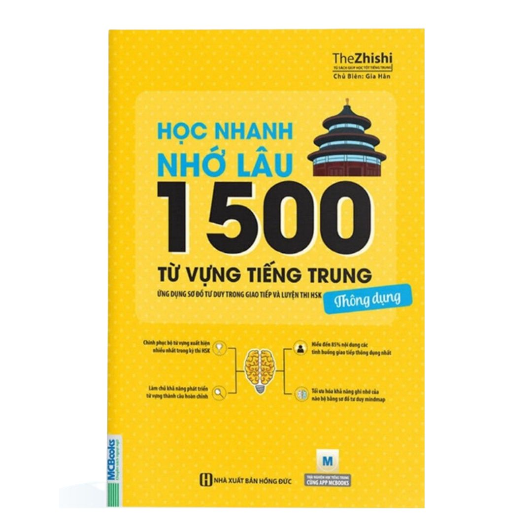 Học Nhanh Nhớ Lâu 1500 Từ Vựng Tiếng Trung Thông Dụng
