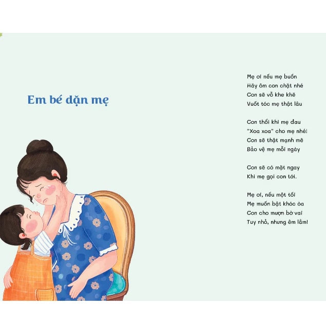 Sách ru - Tập thơ Nếp nhà cho con bồi cứng (Cho bé 0-6 tuổi)