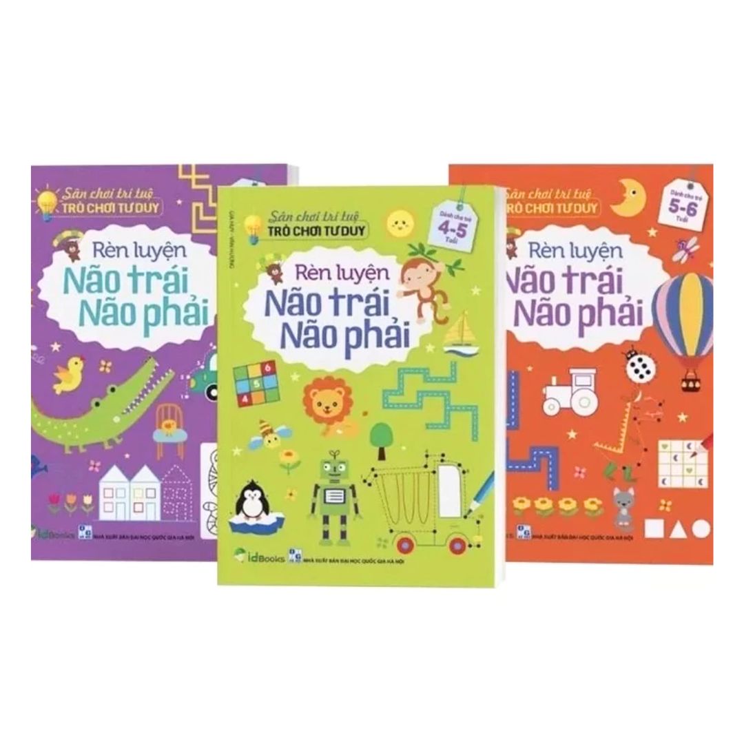 Combo 3Q: Rèn Luyện Não Trái Não Phải Dành Cho Trẻ Từ 3-6 Tuổi