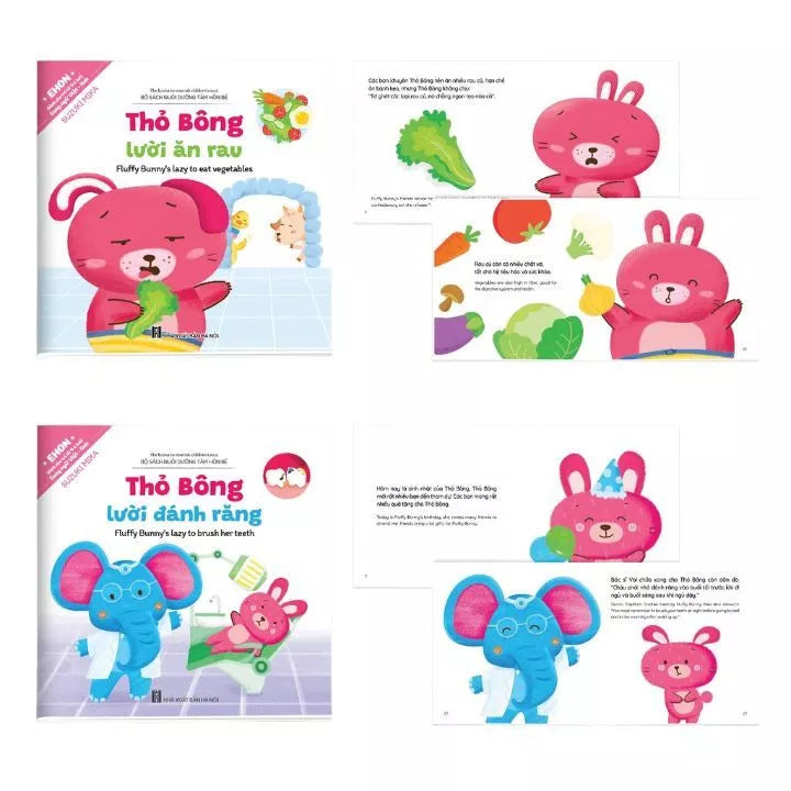 Combo 10Q Ehon Nuôi Dưỡng Tâm Hồn cho bé 0-6 tuổi (Song Ngữ Việt-Anh)