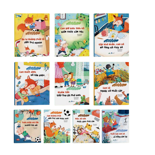 [Pre-order] Combo 10 Cuốn Quản Lý Cảm Xúc Và Phát Triển Tính Cách Cho Bé Từ 3 Tuổi