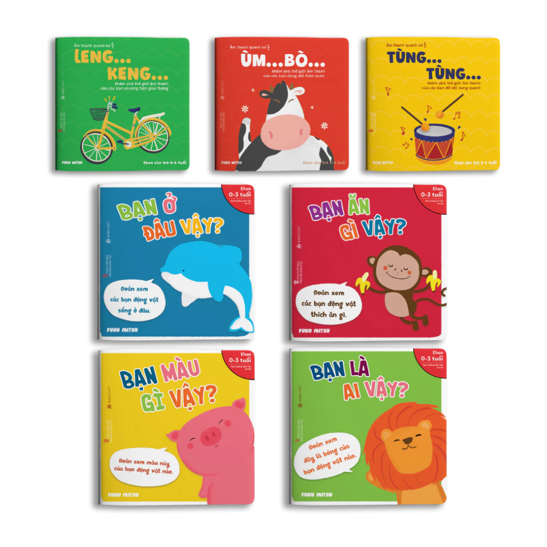 [Pre-order] Combo 7Q Ehon Khám phá thế giới - Bạn là ai vậy và Âm thanh quanh bé