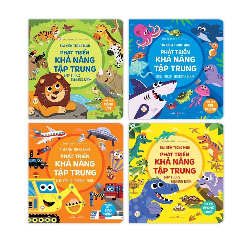 [Pre-order] Combo 4Q Tìm Kiếm Thông Minh - Phát Triển Khả Năng Tập Trung Cho Bé (sách tương tác song ngữ Anh Việt)