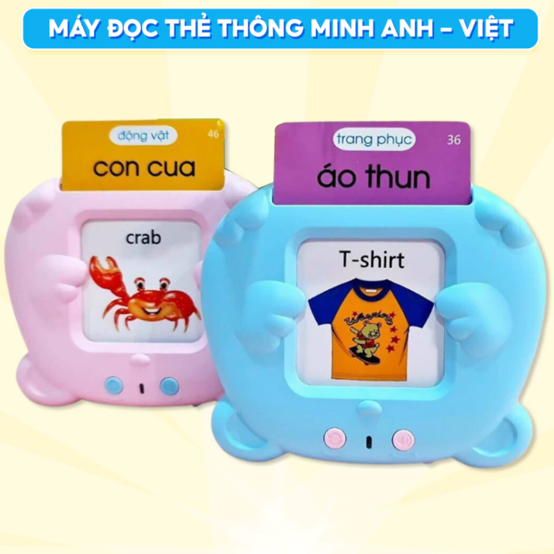 [Pre-order] Máy Đọc Thẻ Flashcard Thông Minh Song Ngữ Anh Việt cho bé