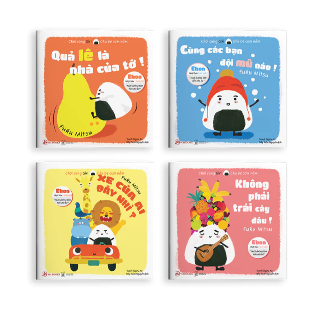 [Pre-order] Combo Ehon - Chơi cùng Giri Chú Bé Cơm Nắm (0-6 tuổi)