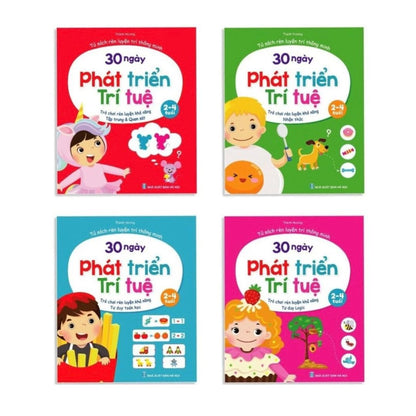 [Pre-order] 30 Ngày Phát Triển Trí Tuệ Toàn Diện Dành Cho Bé từ 2-4 Tuổi (Bộ 4 Cuốn)