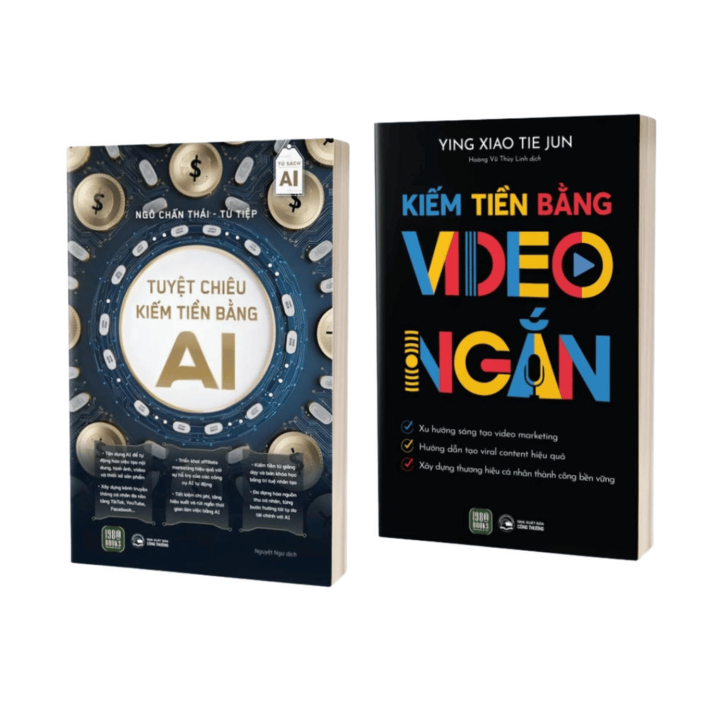 [Pre-order] Combo 2 Cuốn: Tuyệt Chiêu Kiếm Tiền Bằng AI + Kiếm Tiền Bằng Video Ngắn