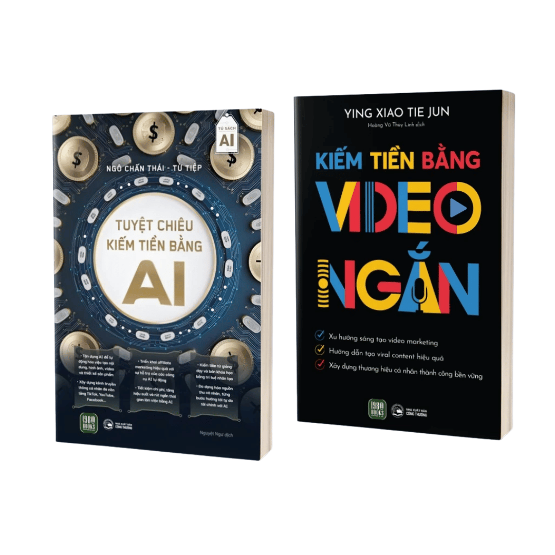 [Pre-order] Combo 2 Cuốn: Tuyệt Chiêu Kiếm Tiền Bằng AI + Kiếm Tiền Bằng Video Ngắn