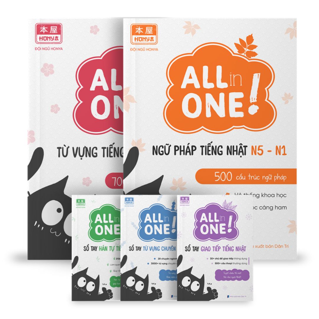 [Pre-order] Combo Bộ Sách Làm Chủ Tiếng Nhật N5-N1: All in One