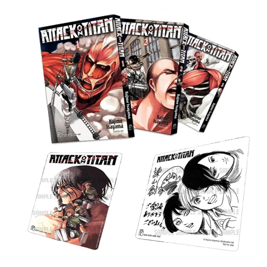 [Pre-order] Attack On Titan Tập 1-3 - Tặng Kèm Card PVC + Card Shikishi