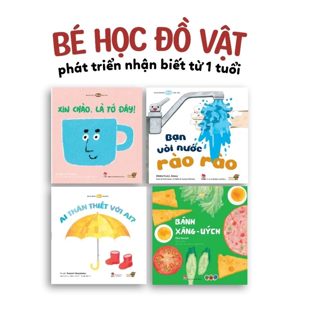 [Pre-order] Combo 4Q Ehon Bé Học Đồ Vật (1-3 tuổi)