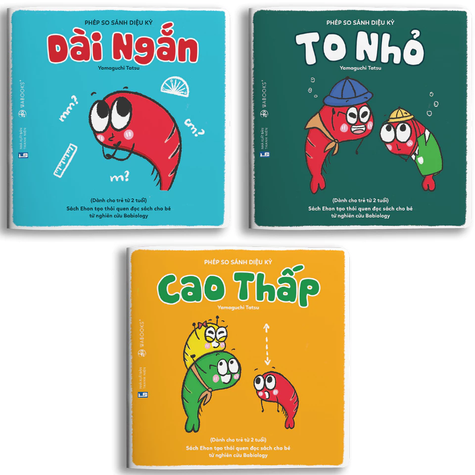 Bộ 3 cuốn Ehon Phép So Sánh Diệu Kỳ: Dài Ngắn, To Nhỏ, Cao Thấp