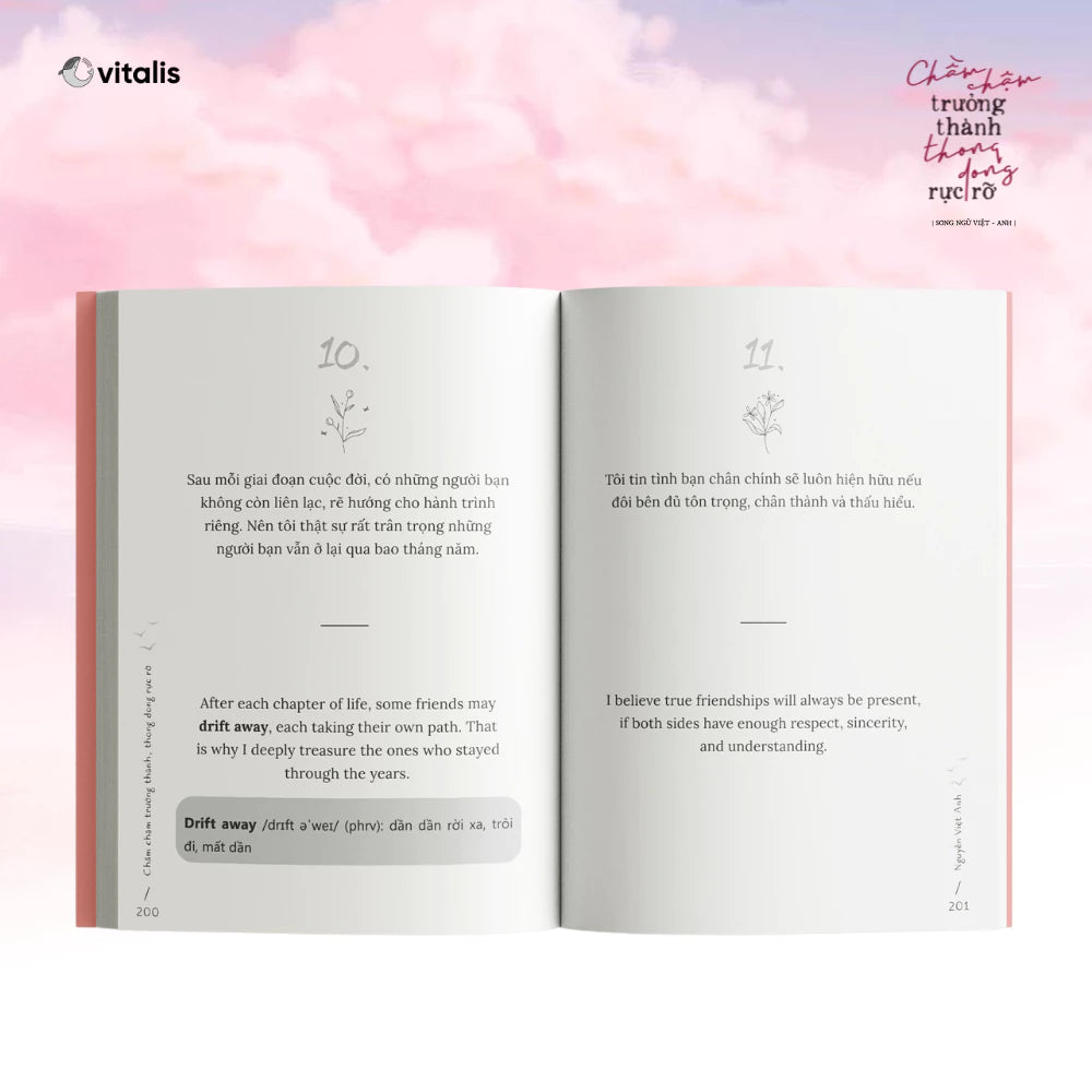 [Pre-order] Chầm Chậm Trưởng Thành Thong Dong Rực Rỡ (Song ngữ Việt - Anh)