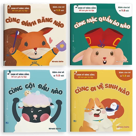 [Pre-order] Combo 4Q Ehon Kỹ Năng Sống - Để con yêu tự lập