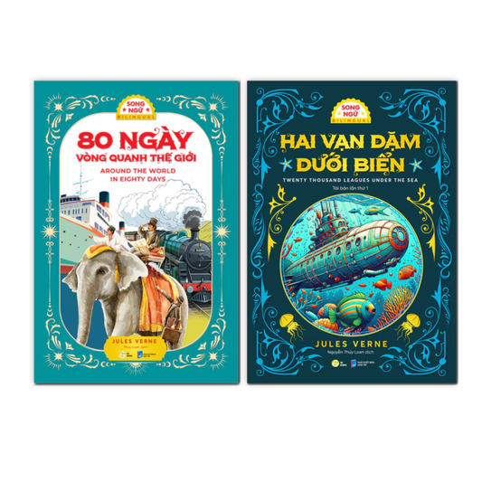 [Pre-order] Combo Hai Vạn Dặm Dưới Biển & 80 Ngày Vòng Quanh Thế Giới (Song Ngữ Việt Anh)