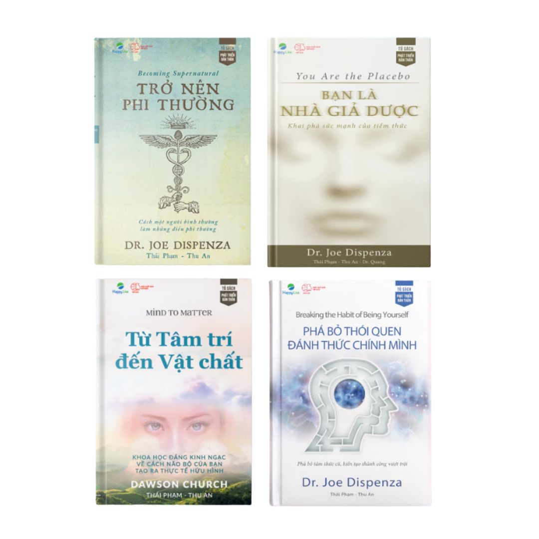 [Pre-order] Bộ sách Sức Mạnh Tâm Thức: Nhà giả dược + Trở nên phi thường + Từ tâm trí đến vật chất + Đánh thức chính mình