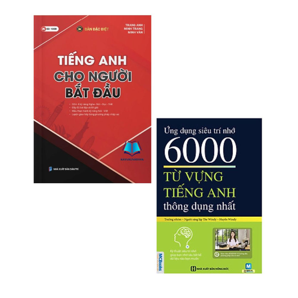 Combo Tiếng Anh Cho Người Bắt Đầu + 6000 Từ Vựng Tiếng Anh Thông Dụng