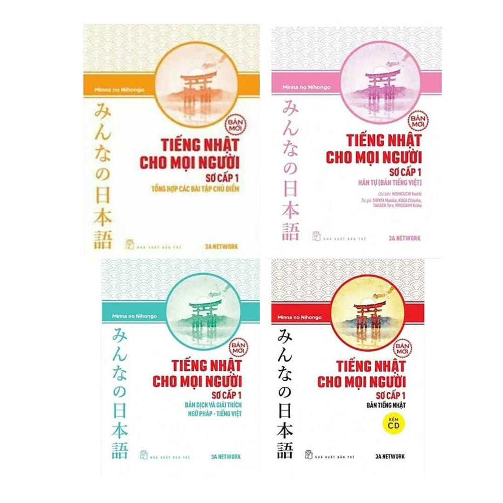 [Pre-order] Combo Sách Tự Học Tiếng Nhật: Tiếng Nhật Cho Mọi Người - Sơ Cấp 1 ( Tổng Hợp Các Bài Tập Chủ Điểm +  Hán Tự +  Bản Dịch Và Giải Thích Ngữ Pháp - Tiếng Việt +  Bản Tiếng Nhật)