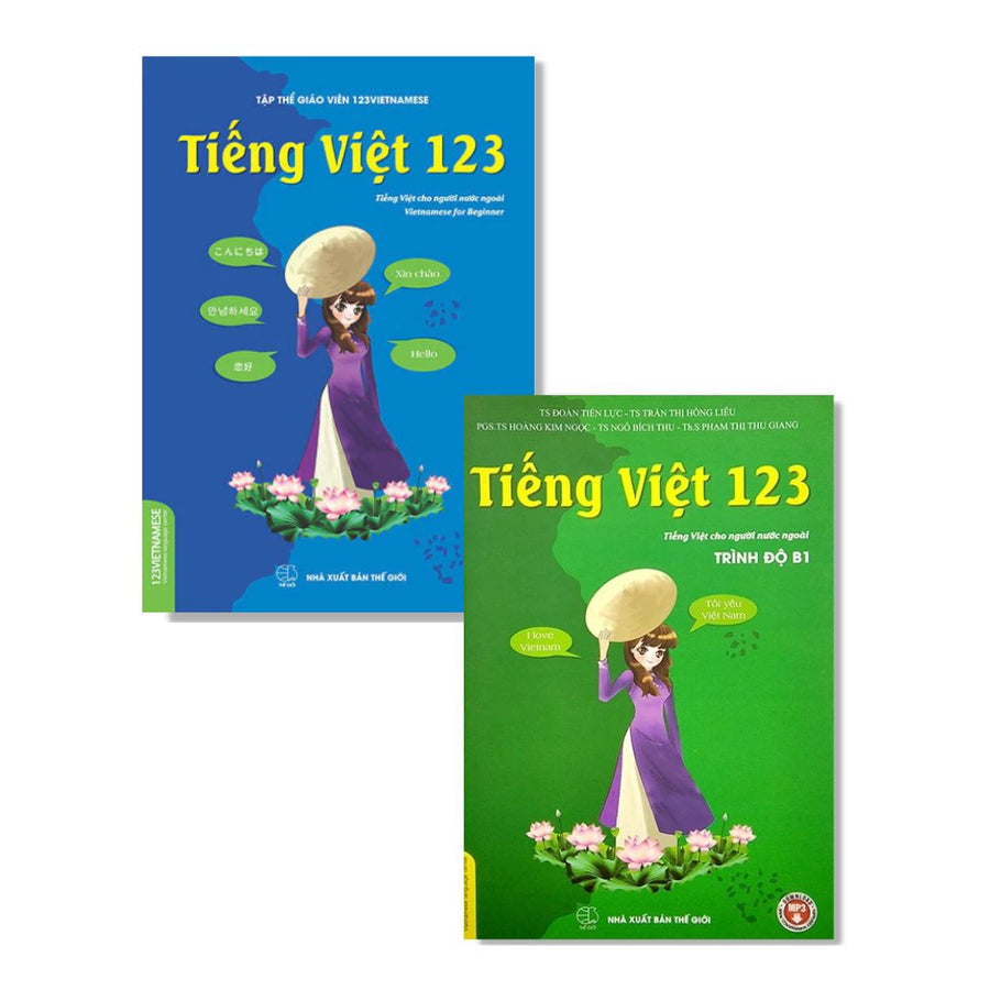 Tieng Viet 123 Level A and B1 Vietnamese textbook combo for foreigners