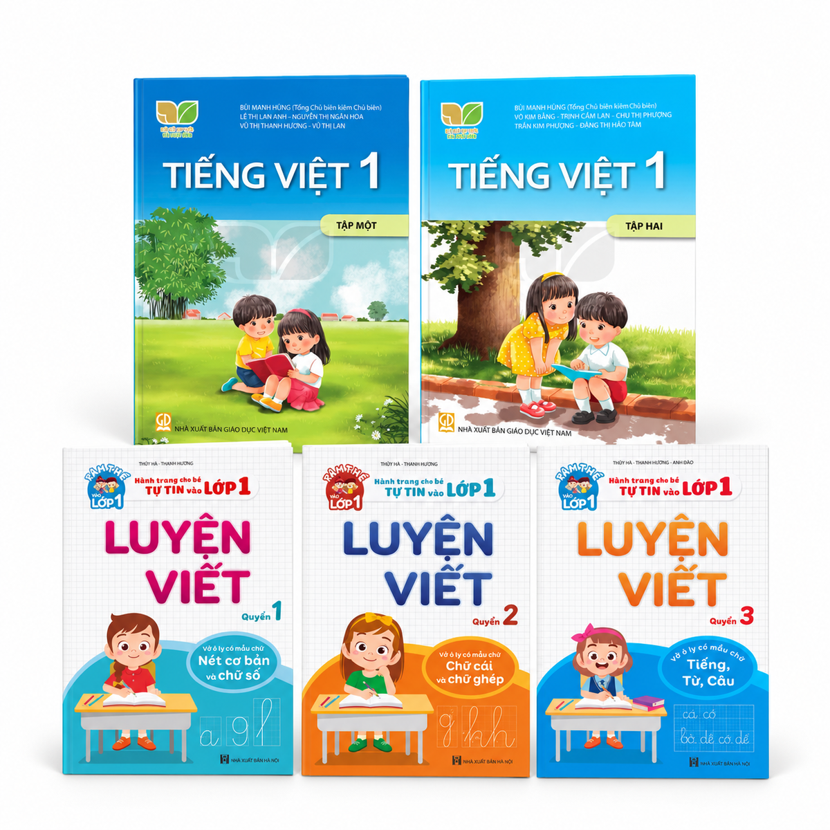 Combo Bộ Sách Tiếng Việt Lớp 1 Tập 1, Tập 2 và Bộ 3 Vở Luyện Viết
