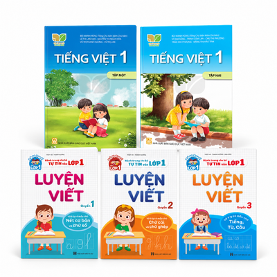 Combo Bộ Sách Tiếng Việt Lớp 1 (Tập 1 & 2) + Bộ 3 Vở Luyện Viết