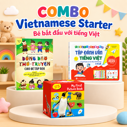 Combo Vietnamese Starter gồm Đồng Dao Thơ Truyện, My First Picture Book và Tập Đánh Vần Tiếng Việt