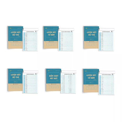 [Pre-order] Combo 6 Vở Luyện Viết Chữ Hán, Các Nét Căn Bản, Luyện Viết Các Bộ Thủ Trong Tiếng Trung