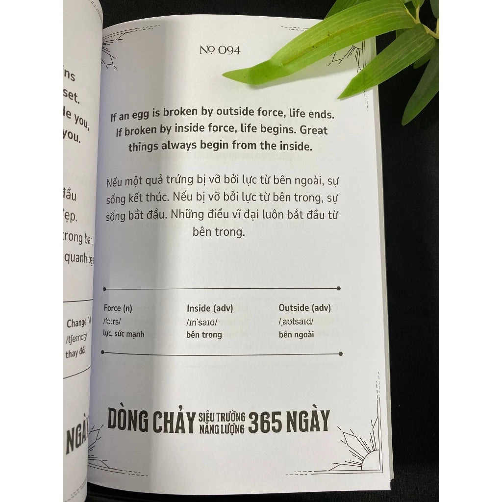[Pre-order] Sách Song Ngữ Anh Việt: 365 Ngày Dòng Chảy Siêu Trường Năng Lượng - 365 Days Of Super Energy Flow