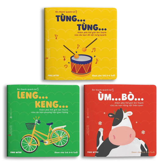 [Pre-order] Combo 3Q Ehon Âm Thanh Quanh Bé - Dành cho bé từ 0-6 tuổi