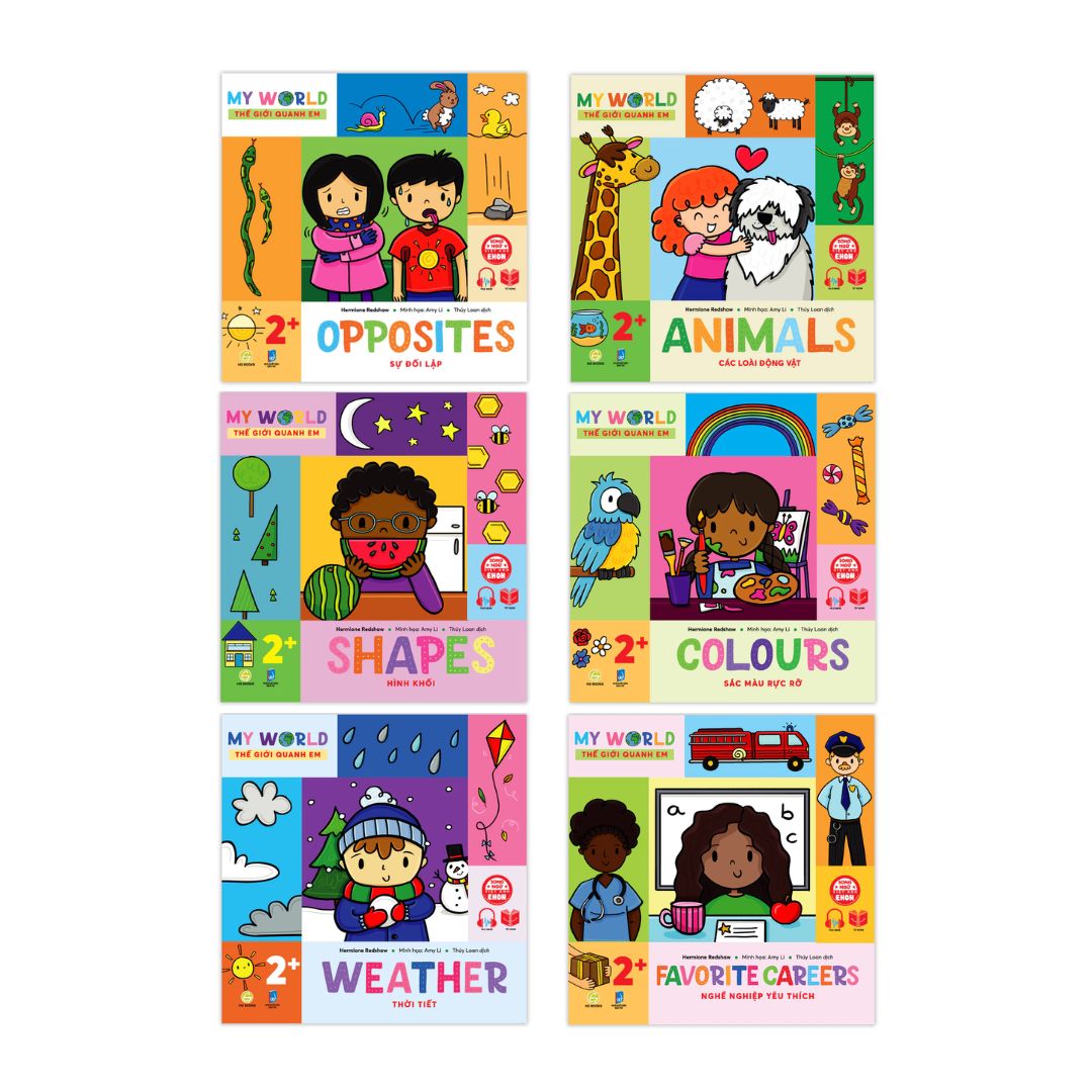 [Pre-order] Combo Ehon 6Q My World – Thế Giới Quanh Em (Song ngữ kèm file nghe)
