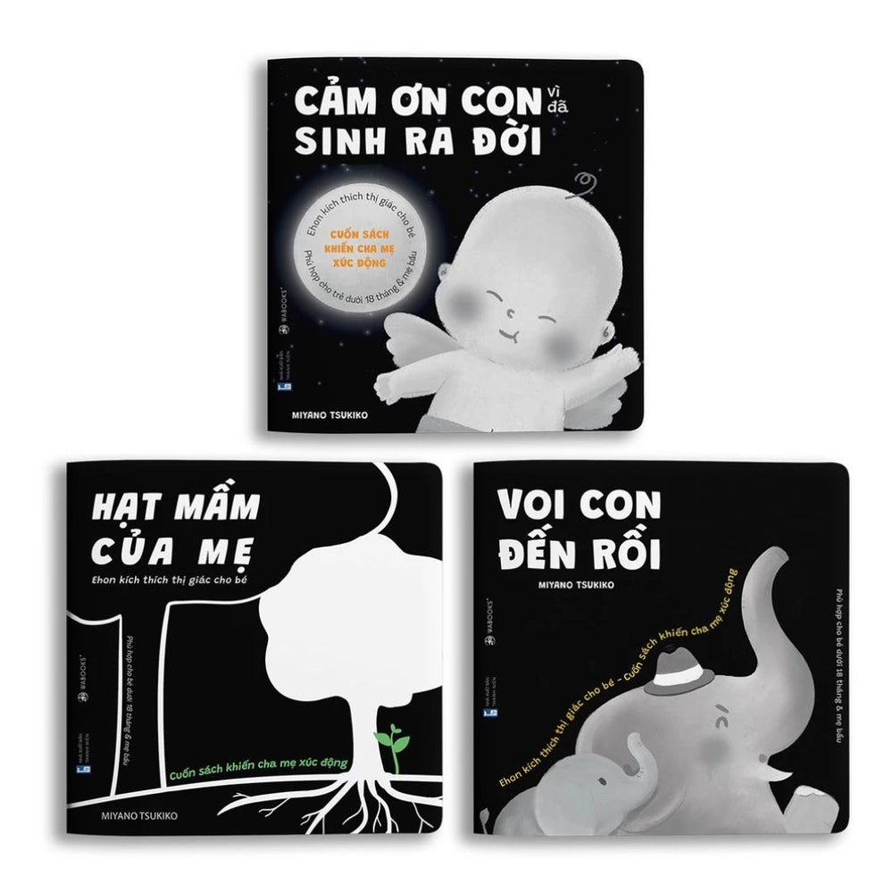 [Pre-order] Ehon kích thích thị giác - Cảm Ơn Con - Dành cho trẻ 0-18 tháng tuổi
