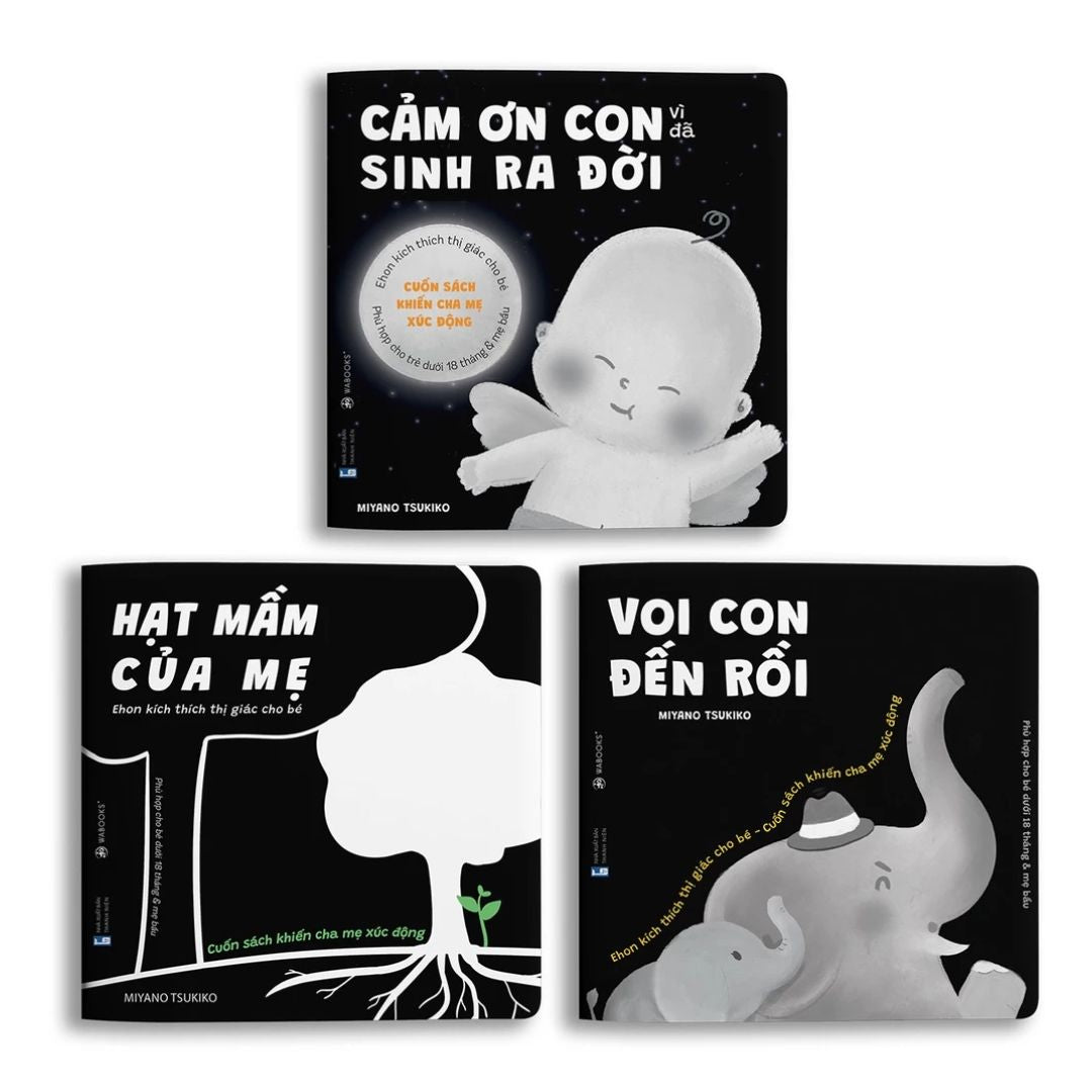 [Pre-order] Ehon kích thích thị giác - Cảm Ơn Con - Dành cho trẻ 0-18 tháng tuổi