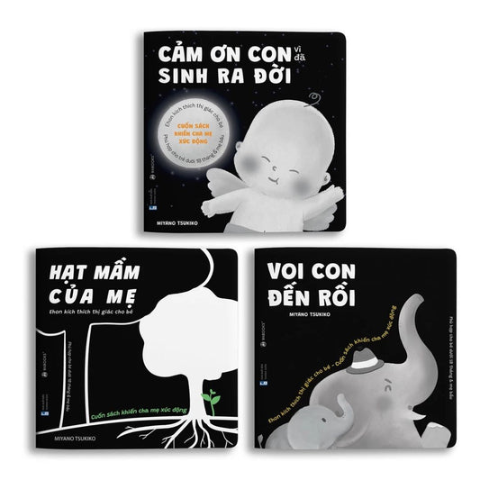 [Pre-order] Ehon kích thích thị giác - Cảm Ơn Con - Dành cho trẻ 0-18 tháng tuổi