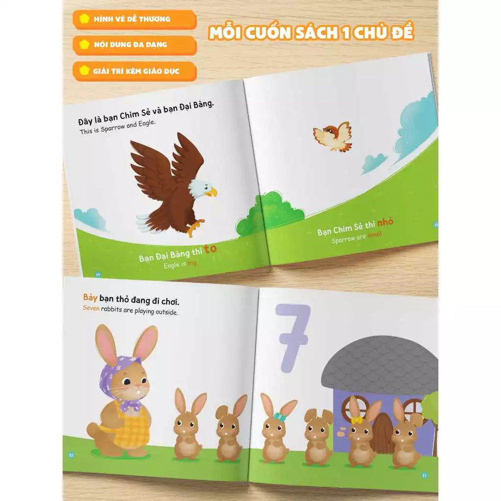 [Pre-order] Ehon 8Q Hỏi Đáp Cùng Bé - Song Ngữ Anh Việt (0-3 Tuổi)