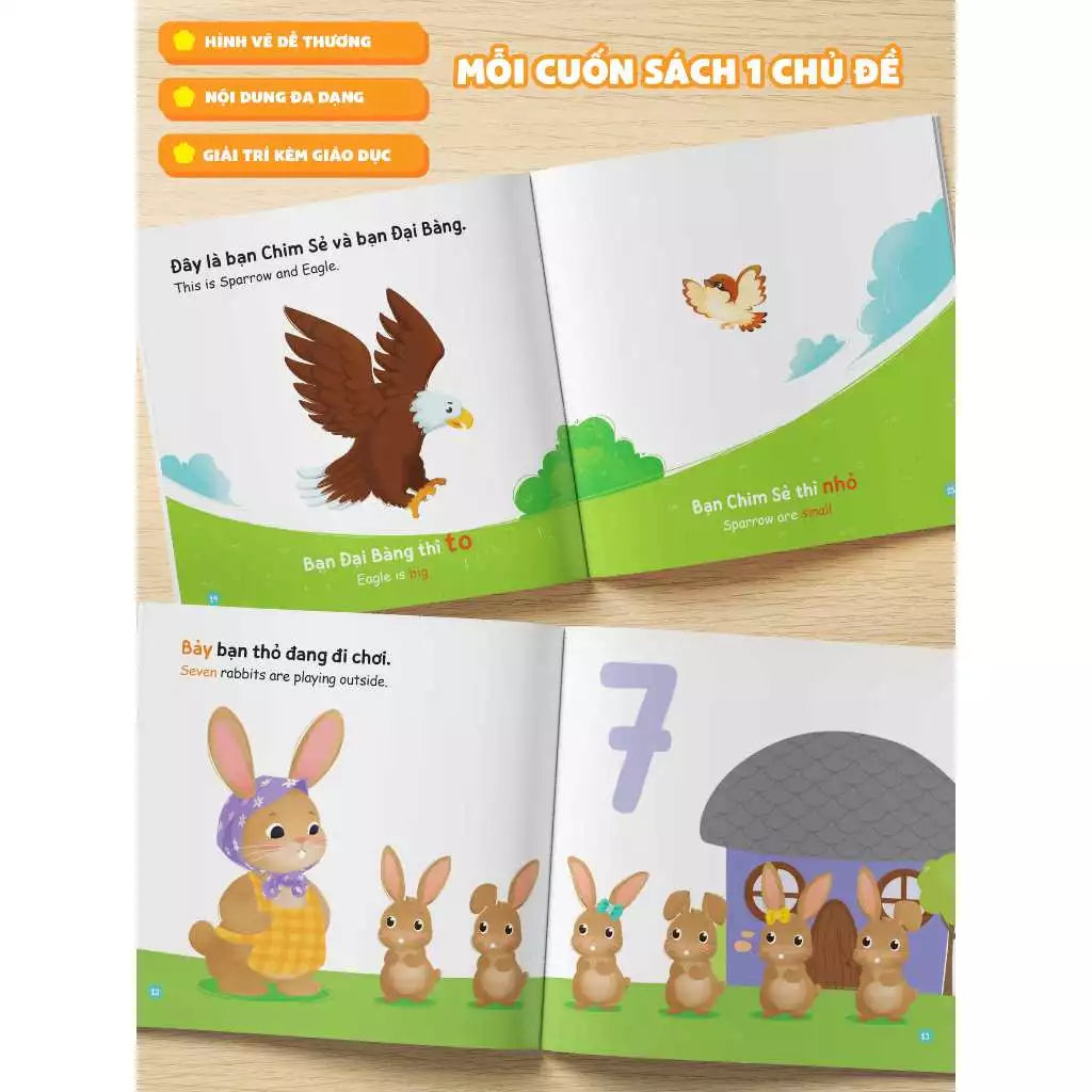 [Pre-order] Ehon 8Q Hỏi Đáp Cùng Bé - Song Ngữ Anh Việt (0-3 Tuổi)