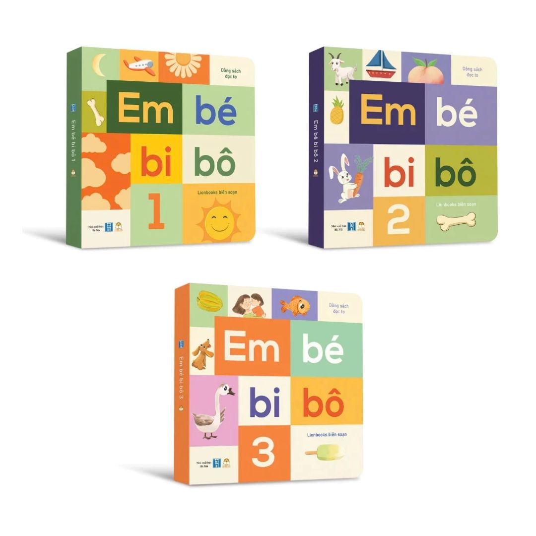 [Pre-order] Combo 3Q Em Bé Bi Bô (Dành cho bé Bật âm, Tập nói, Bi bô bập bẹ)