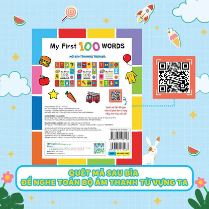 Combo My First 100: Animals - Numbers - Shapes, Colors (Sách song ngữ Việt Anh từ vựng đầu đời cho bé)