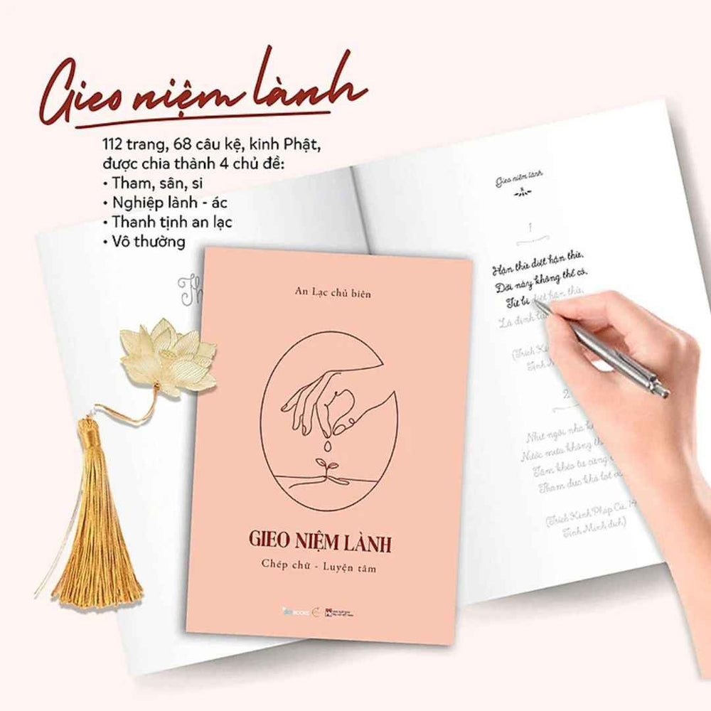 Bộ sổ tay chép chữ, luyện tâm - Gieo Niệm Lành, Gặt Bình An