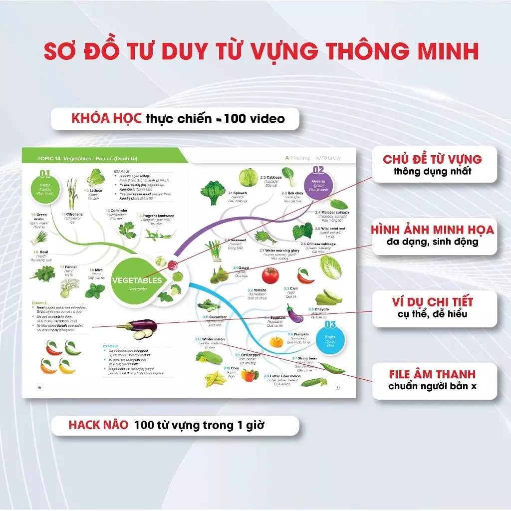 MINDMAP HACK 3000 Từ Vựng Tiếng Anh, sơ đồ tư duy học từ vựng dễ nhớ