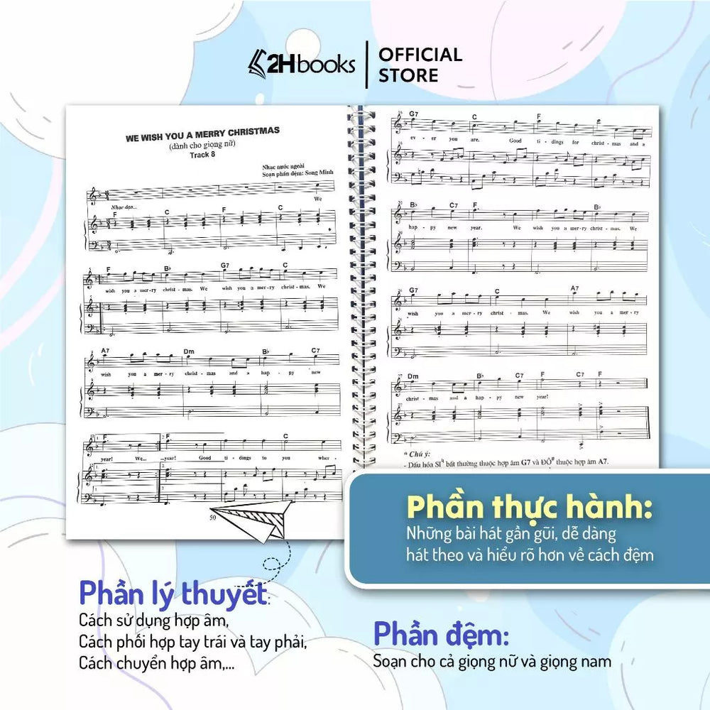 [Pre-order] Học Đệm Piano Cơ Bản Kèm File Audio (Bộ 3 Tập)