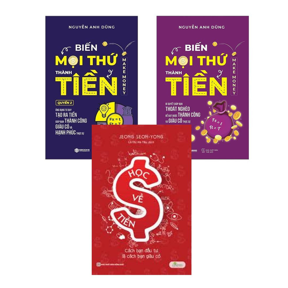 Combo 3Q: Biến Mọi Thứ Thành Tiền (Quyển 1+2) + Học Về Tiền